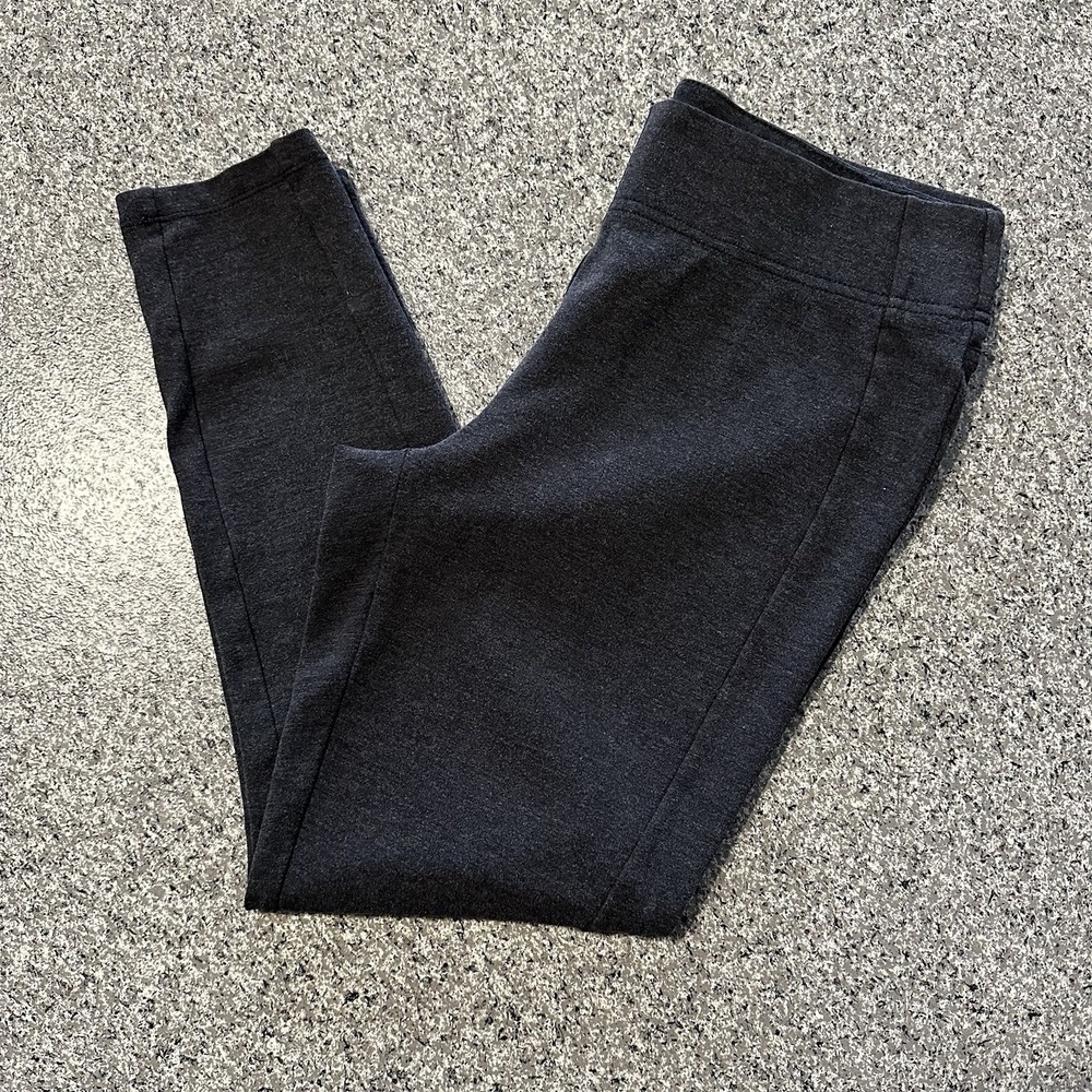 Ann‎ Taylor Loft Leggings Womens M 29x24 Mid Rise Pull On Skinny Ankle Dark Gray